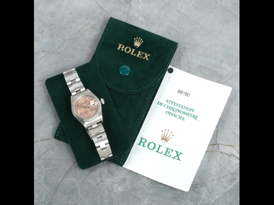 Rolex Date Lady 26 Rosa Oyster Pink Flamingo Arabic Dial - Rolex Guar  Watch  69160 